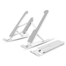 White Hollow Heat Dissipation Design Foldable ABS Laptop Stand